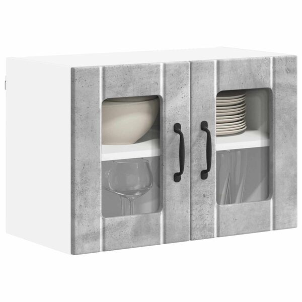 vidaXL Kitchen Cabinet 2 pcs Concrete Grey 60 x 31 x 40 cm