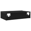 vidaXL TV Cabinet with LED Lights Black Oak 60x35x15.5 cm