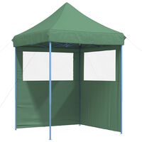 vidaXL Foldable Party Tent Pop-Up with 2 Sidewalls Green