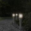 vidaXL Outdoor Floor Lamp with Sensor Silver 60 cm Stainless Steel