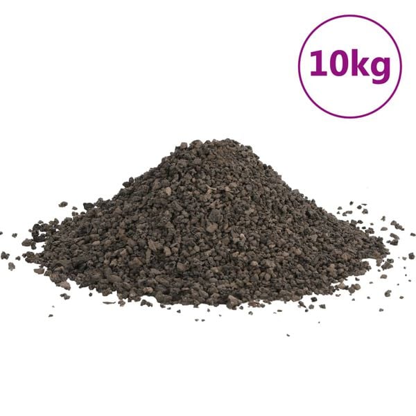 vidaXL Basalt Gravel 10 kg Black 3-5 mm