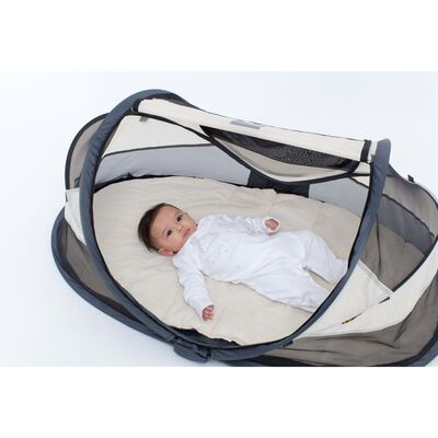 DERYAN Pop-up Travel Cot Baby Luxe with Mosquito Net Cream