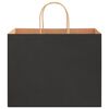 vidaXL Paper Bags 50 pcs with Handles Black 32x22x24 cm