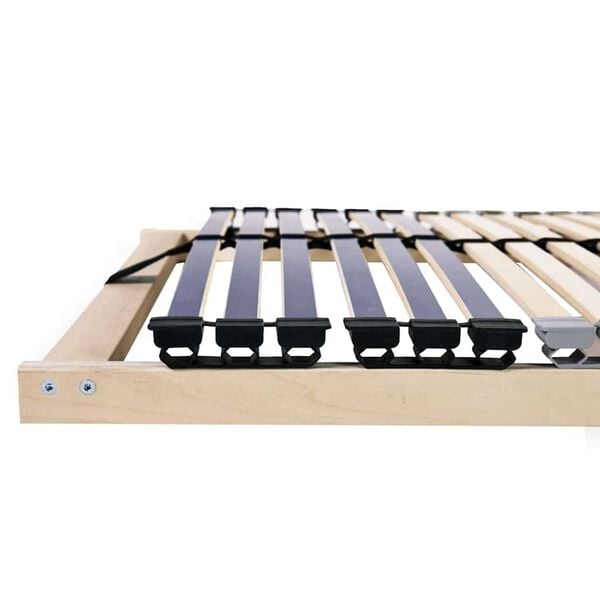 vidaXL Slatted Bed Base Brown 140 x 190 cm Solid beech wood