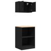 vidaXL Garage Cabinets 2 pcs Black Engineered Wood