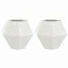 vidaXL Planter 2 pcs White 100 x 100 x 80 cm Steel