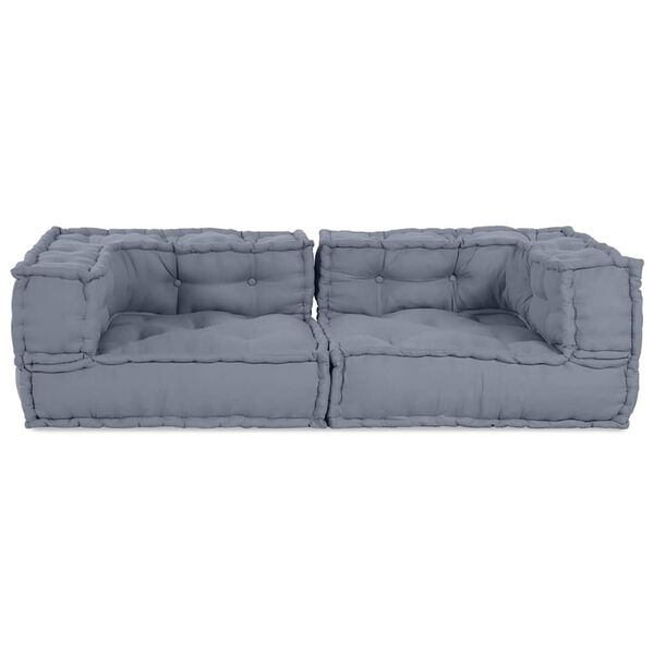 vidaXL Modular Sofa 3 pcs Grey 140 x 70 x 36 cm Fabric