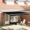 vidaXL Retractable Awning Black 450 x 300 cm Polyester and Metal