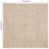 vidaXL Area Rugs Square Natural and White 120 x 120 cm