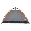 vidaXL Camping Tent 2-Person Grey and Orange Quick Release