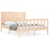 vidaXL Bed Frame without Mattress Double Solid Wood Pine