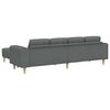 vidaXL Sofa Set Dark grey Fabric