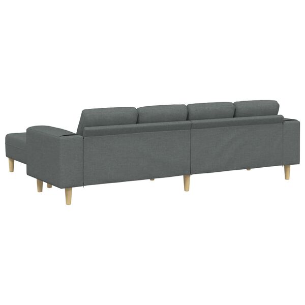 vidaXL Sofa Set Dark grey Fabric
