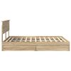 vidaXL Storage Bed with Drawer Sonoma Oak 160 x 200 cm Engineered Wood