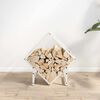 vidaXL Firewood Rack White 50x25x50 cm Cold-rolled steel