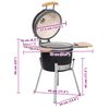 Kamado Barbecue Grill Smoker Ceramic 33 cm