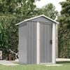 vidaXL Garden Shed Grey 126x97.5x177 cm Galvanised Steel