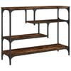 vidaXL Console Table Smoked Oak 100x30x75 cm Engineered Wood