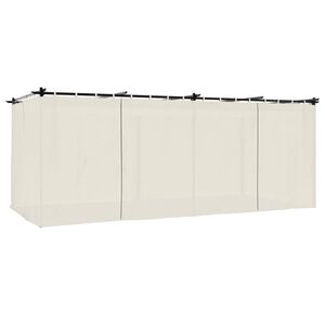 vidaXL Gazebo with Curtains Cream 6x3 m Steel