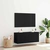 vidaXL TV Cabinet Set Black Oak 100 x 30 x 41 cm Engineered Wood