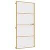 vidaXL Interior Door Slim Golden 93x201.5 cm Tempered Glass and Aluminium