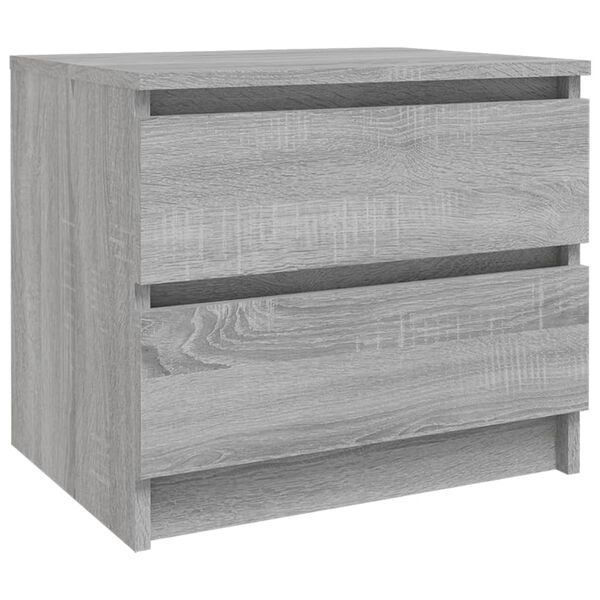 vidaXL Bed Cabinet Grey Sonoma 50x39x43.5 cm Engineered Wood