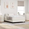 vidaXL Platform Bed Frame Cream 140 x 190 cm Fabric
