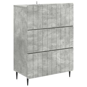 vidaXL Drawer Cabinet 66 x 34.5 x 92 cm Engineered Wood Concrete Grey