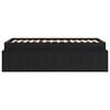 vidaXL Storage Bed Frame Black oak 90 x 190 cm Engineered wood