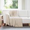 vidaXL Throw Blanket Beige 170 x 130 cm Fleece