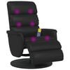 vidaXL Massage Recliner Chair Black 71 x 98 x 106 cm Faux Leather