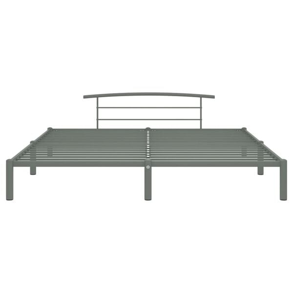 vidaXL Bed Frame without Mattress Grey Metal 200x200 cm