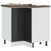 vidaXL Kitchen Corner Base Cabinet Kalmar Black Engineered Wood