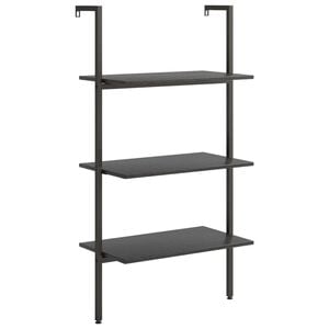 vidaXL 3-Tier Leaning Shelf Black 64x35x120.5 cm