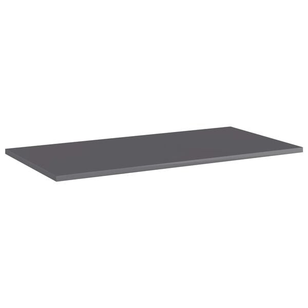 vidaXL Bookshelf Boards 8 pcs High Gloss Grey 80x40x1.5 cm Engineered Wood