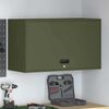 vidaXL Wall Cabinet for Garage with Gas-lift Door Olive green