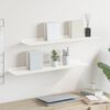 vidaXL Floating Shelf Wall-mounted 2 pcs White 80 x 18 x 2.5 cm Steel