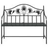 vidaXL Garden Bench Black 104 x 54 x 93cm Steel