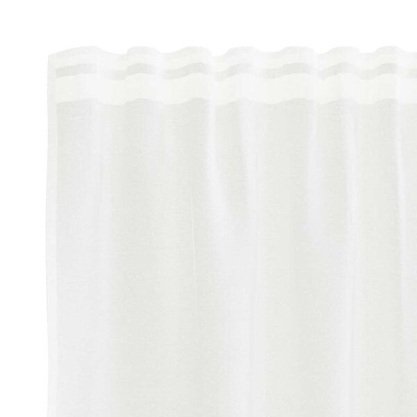 vidaXL Lace Curtain with Curtains Floral White 260 x 300 cm Polyester
