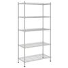 vidaXL 5-Tier Storage Shelf 90x35x180 cm Chrome 250 kg