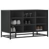 vidaXL Shoe Bench Black 84x40x53.5 cm Engineered Wood and Metal