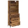 vidaXL Highboard Old Wood 69.5 x 34 x 180 cm Engineered Wood