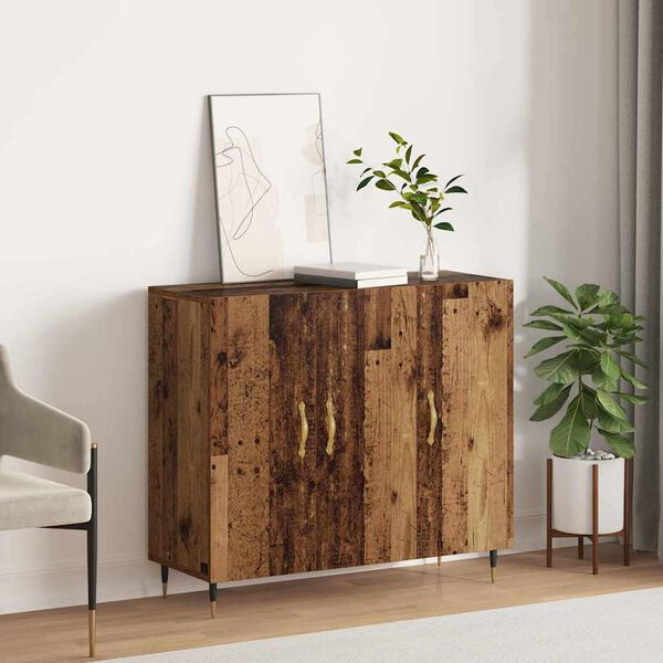 vidaXL Sideboard Old Wood 90 x 34 x 80 cm Engineered Wood