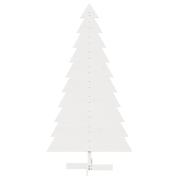 vidaXL Wooden Christmas Tree for Decoration White 180 cm Solid Wood Pine