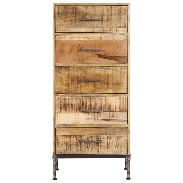 vidaXL Chest of Drawers 45x35x106 cm Solid Mango Wood