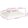 vidaXL Gazebo Cover Canopy Replacement 310 g / m&sup2; Cream White 3 x 4 m