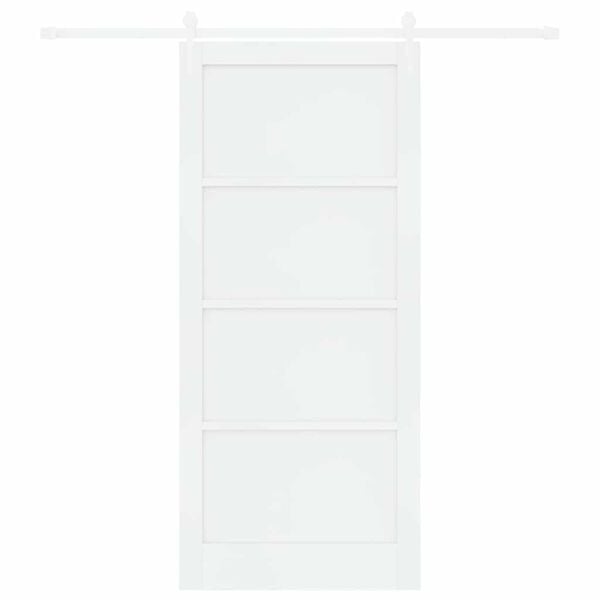 vidaXL Sliding Door ORKDAL White 93 x 211 cm Solid Pine Wood