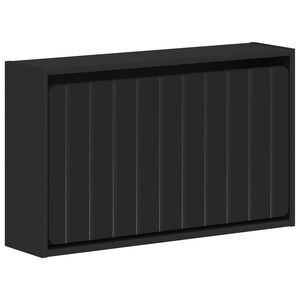 vidaXL Wall-Mounted Shoe Cabinet ZWOLLE 71 x 17 x 43 cm Black