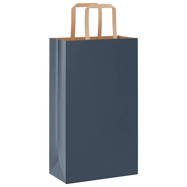 vidaXL Paper Bags 50 pcs with Handles Blue 21x11x36 cm