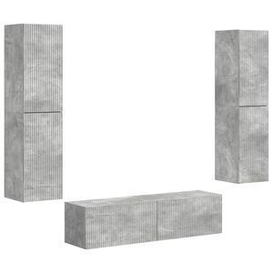 vidaXL TV Cabinet Set 6 pcs Concrete Grey Engineered Wood
